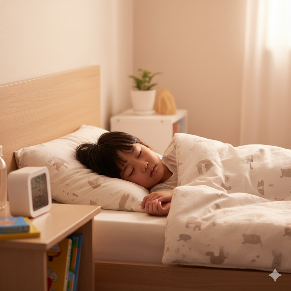 寝ている子どもの画像